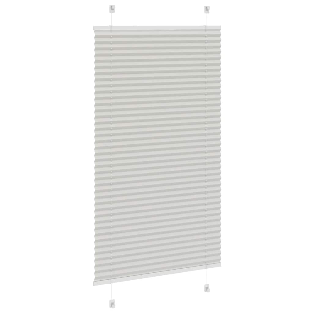 Cinzento luz plissada cega 70x100 cm largura tecido 69,4 cm