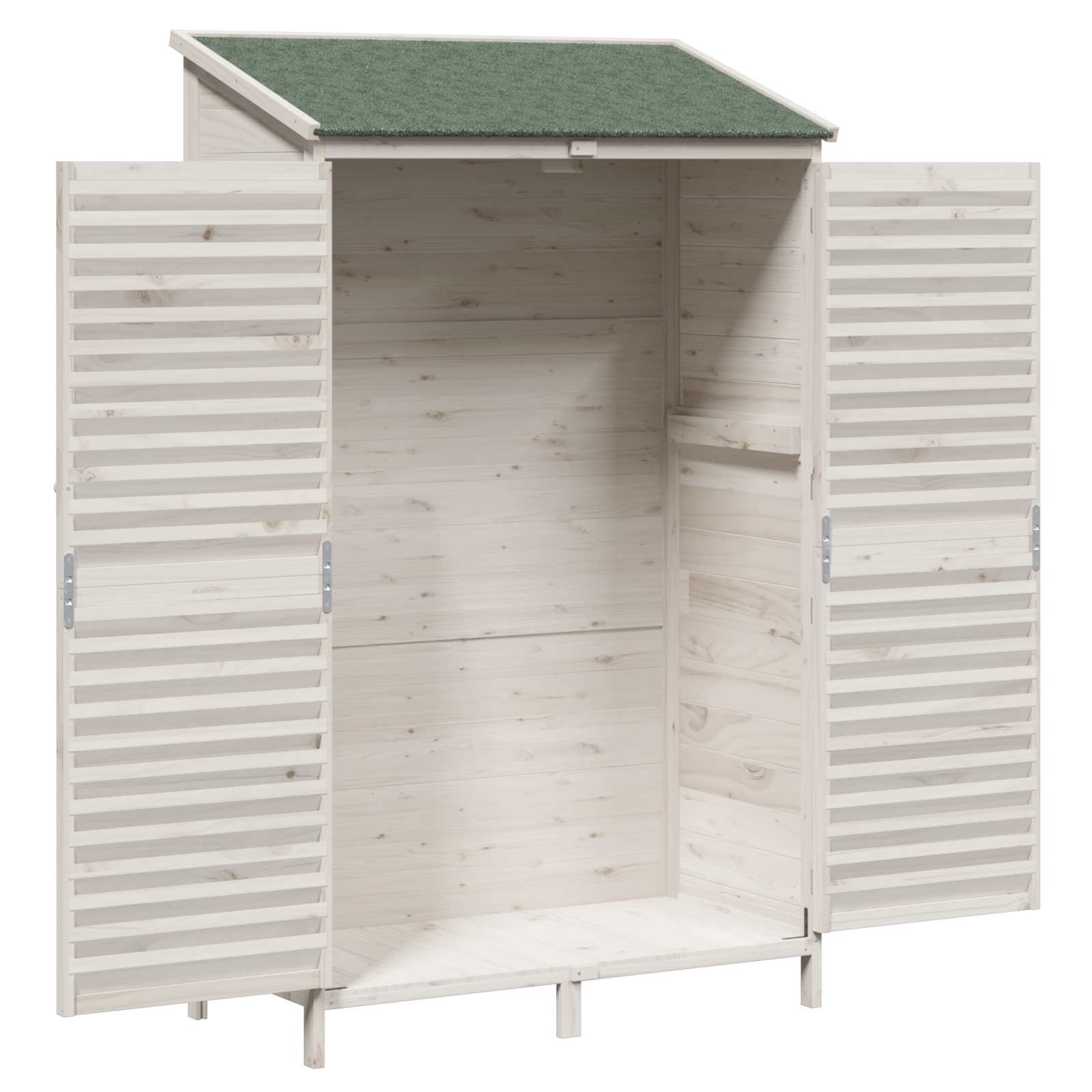 Galpão de jardim com telhado branco 106 x 56 x 176,5 cm