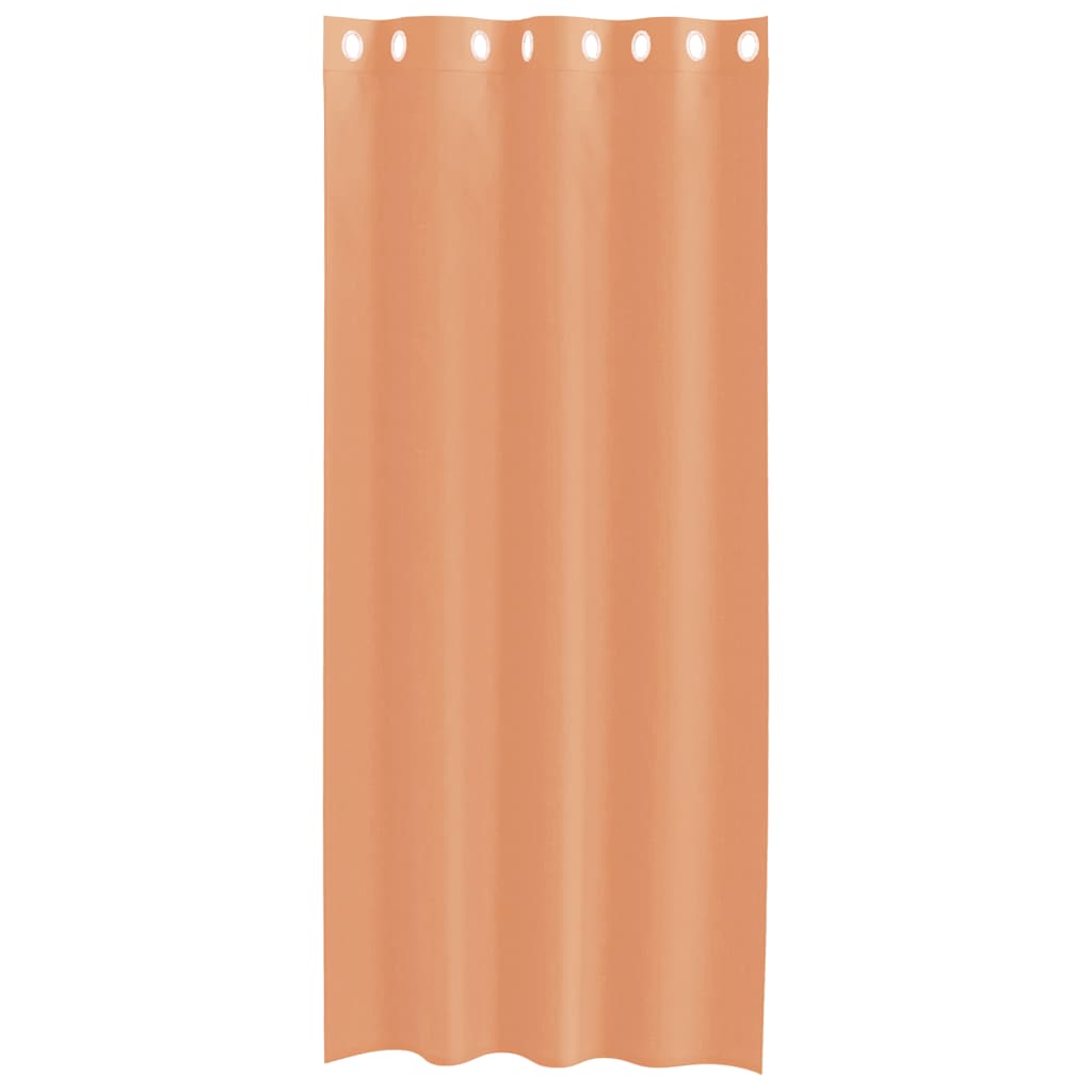 Cortinas de voile com ilhós 2 pcs terracota