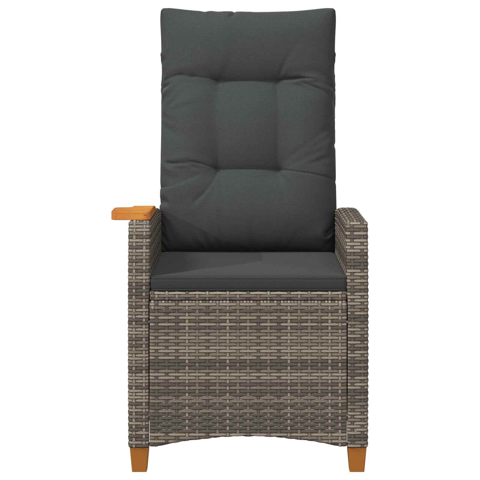 Cadeira reclinável com prato para chá 62 x 64 x 112 cm vime PE