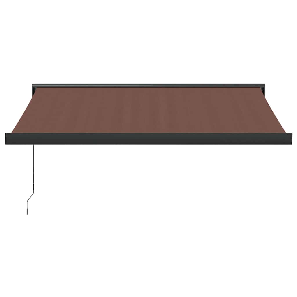 Toldo retrátil manual 350x250 cm castanho