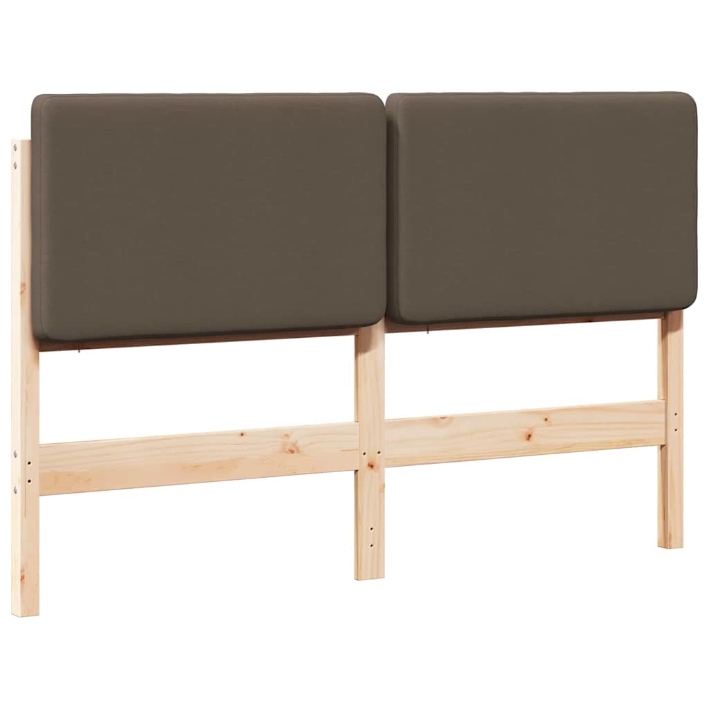 Cabeceira estofada com cabeceira marrom e taupe 140 cm