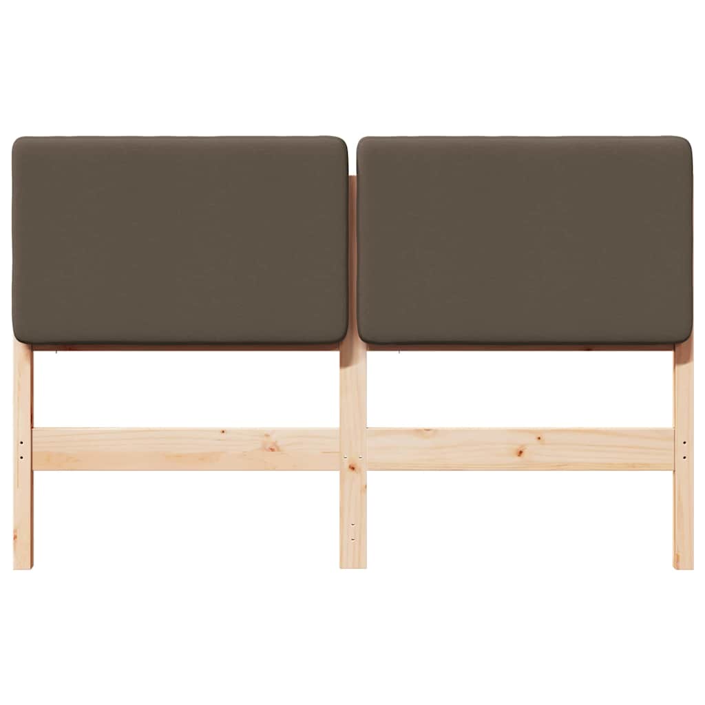 Cabeceira estofada com cabeceira marrom e taupe 140 cm