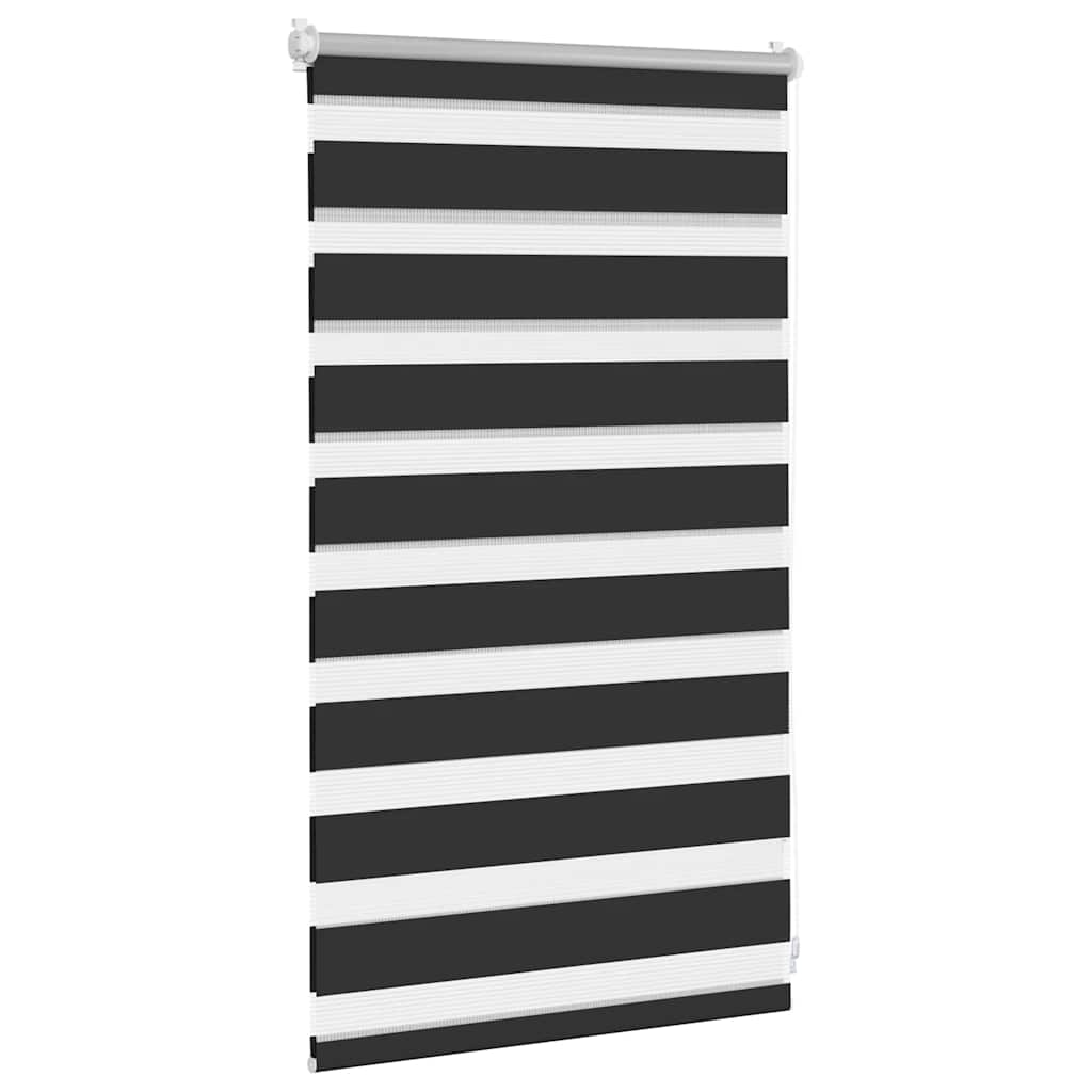 Cortina zebra 50,9x100 cm, largura do tecido 46,7 cm, preta