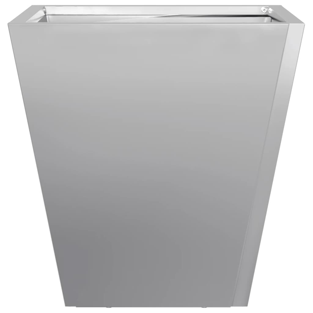 Vaso/floreira de jardim 30x30x30 cm aço galvanizado
