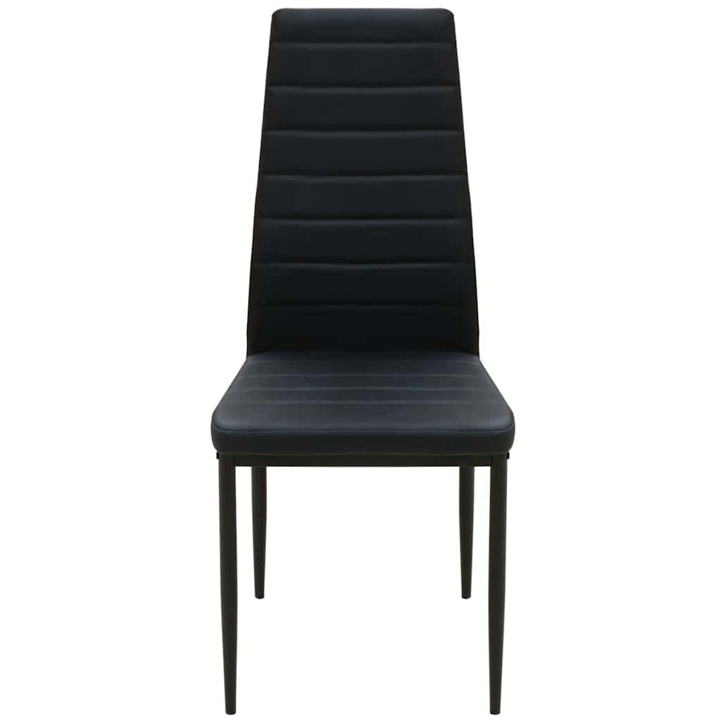 Conjunto 5 pcs de mesa de jantar e cadeiras preto