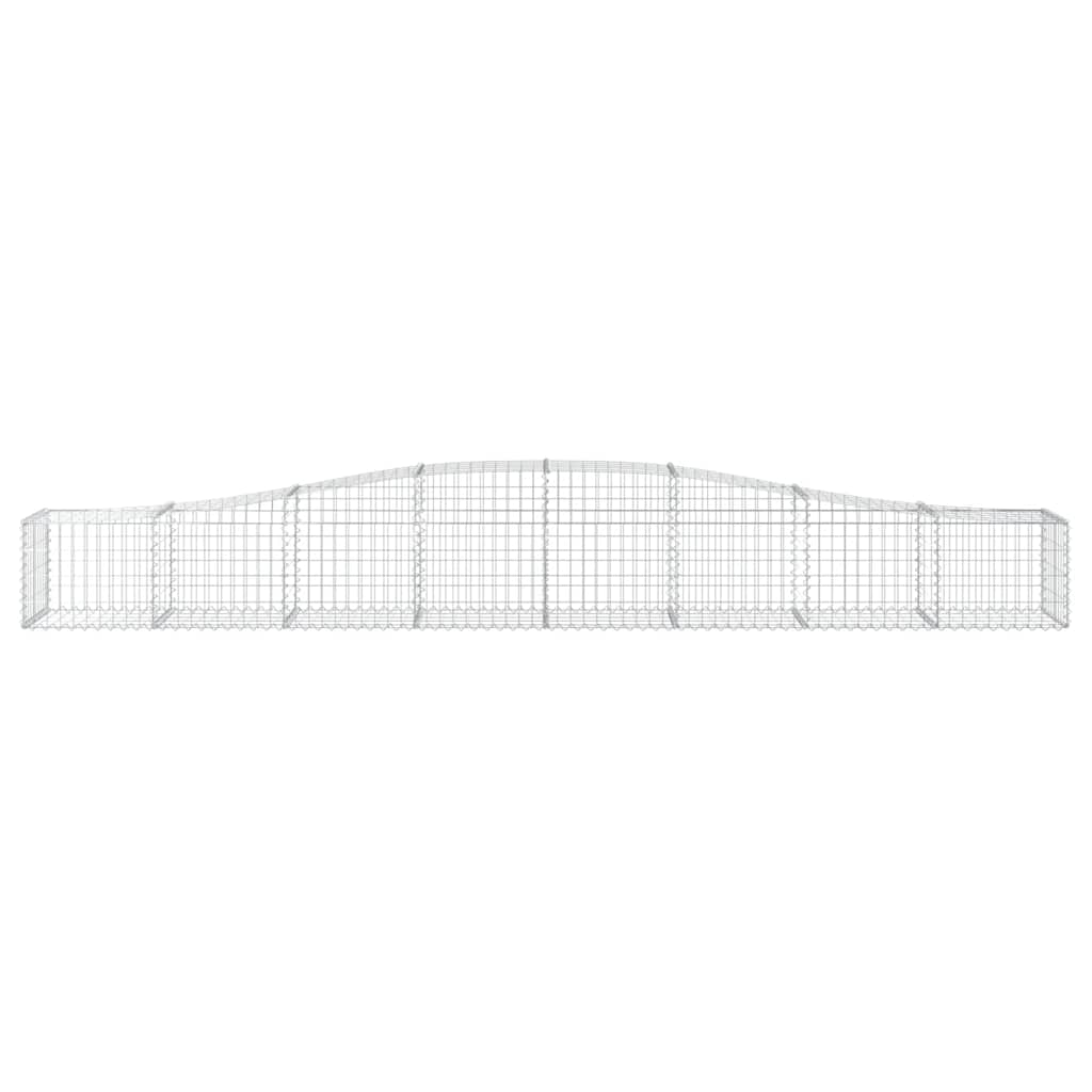 Cestos gabião arqueados 3 pcs 400x50x40/60 cm ferro galvanizado