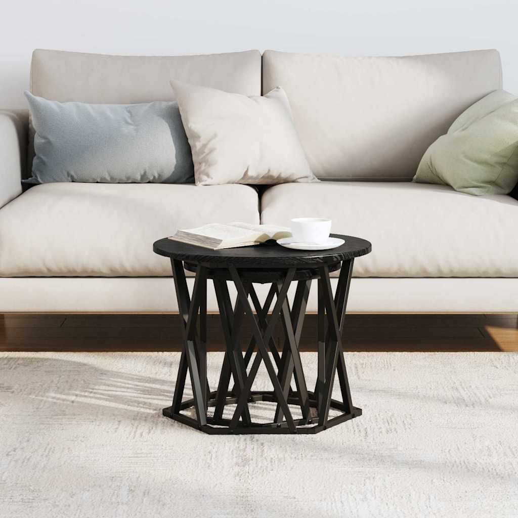 Mesa lateral 2 unid. carvalho preto 50 x 50 x 40 cm
