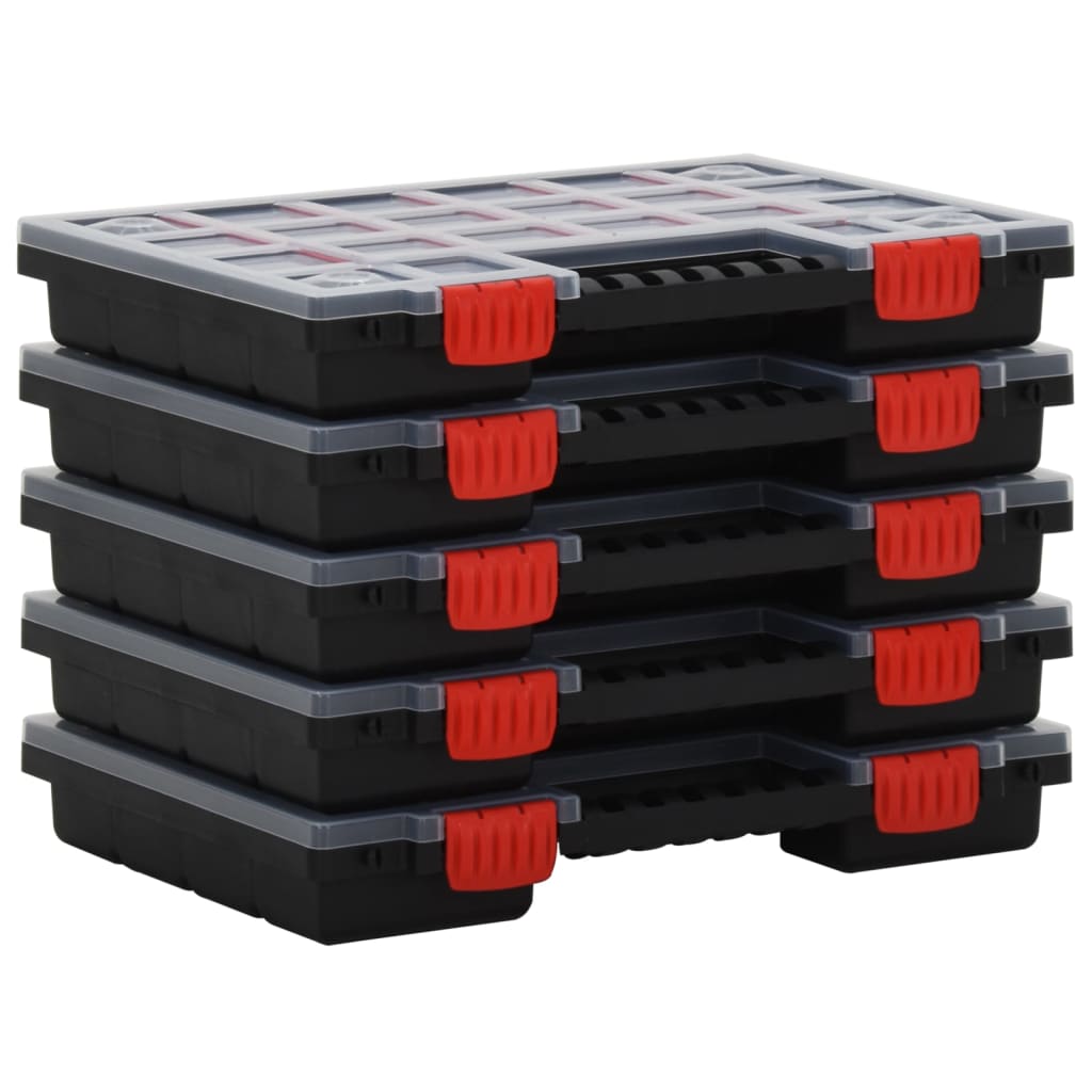 Caixas de arrumação 10 pcs polipropileno 34,5x25x5 cm