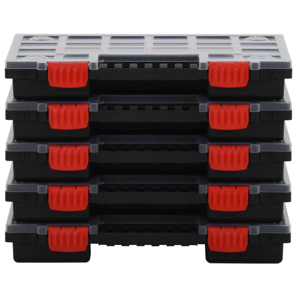 Caixas de arrumação 10 pcs polipropileno 34,5x25x5 cm