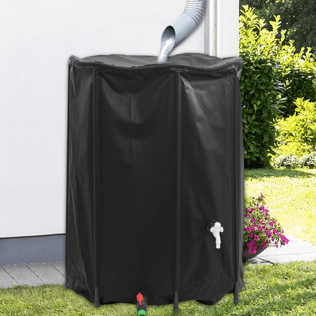 Depósito de água dobrável com torneira 1350 l PVC