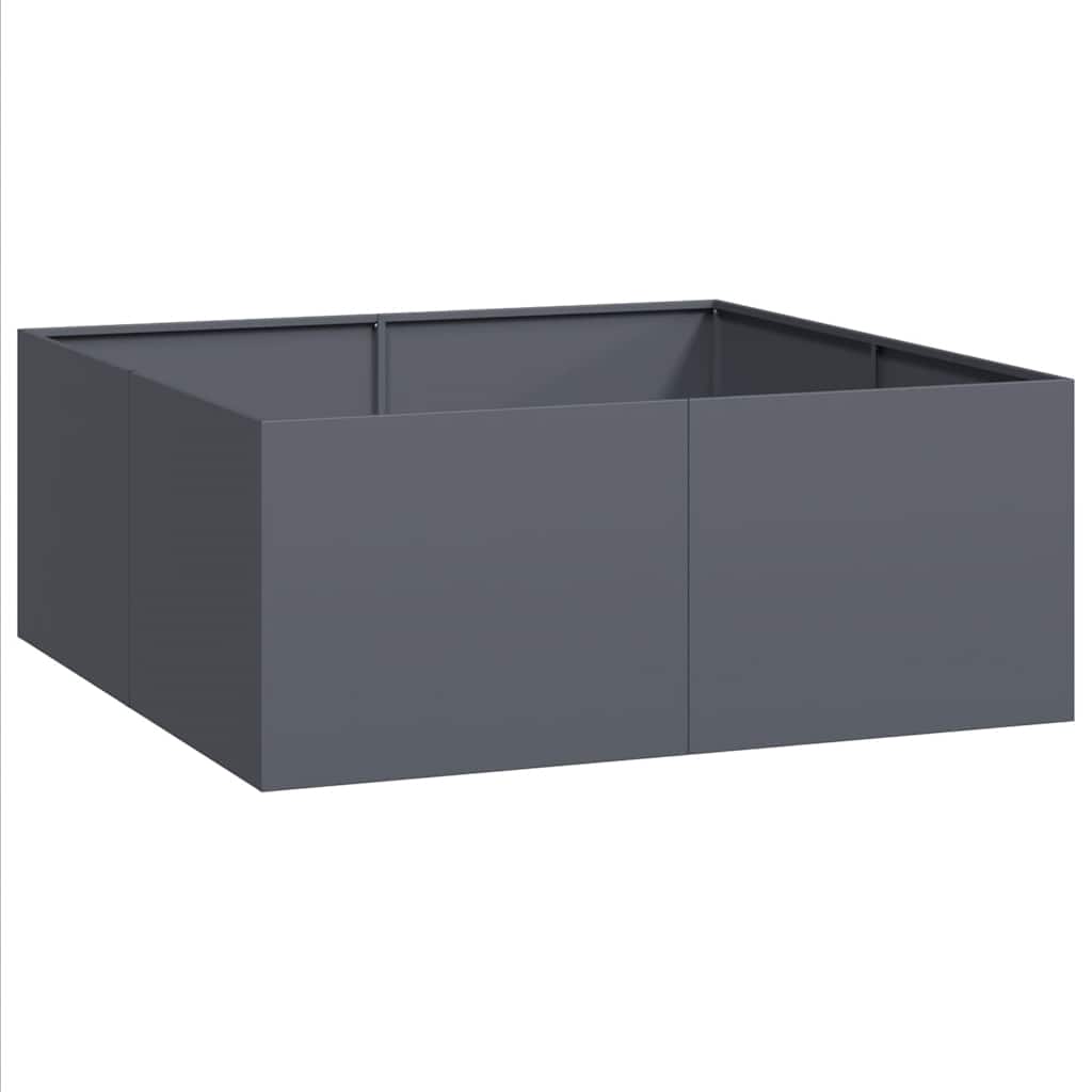 Vaso floreira 100x100x40 cm aço antracite