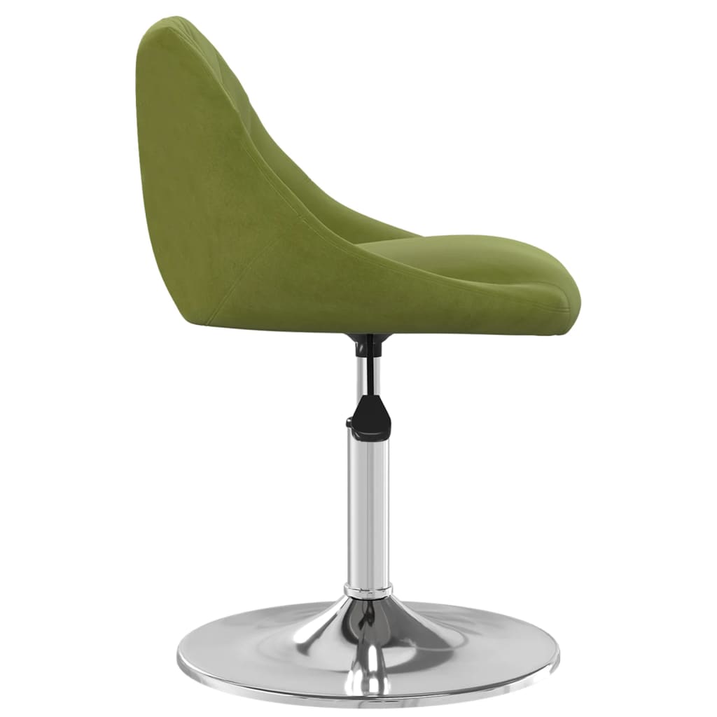 Cadeiras de jantar giratórias 4 pcs veludo verde-claro
