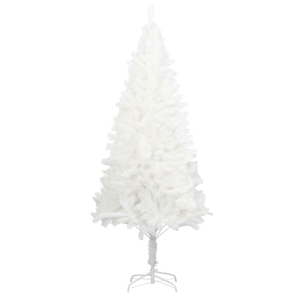 Árvore de natal artificial agulhas realistas 240 cm branco