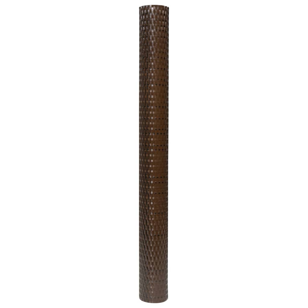 Tela de varanda 400x80 cm vime PE castanho e preto