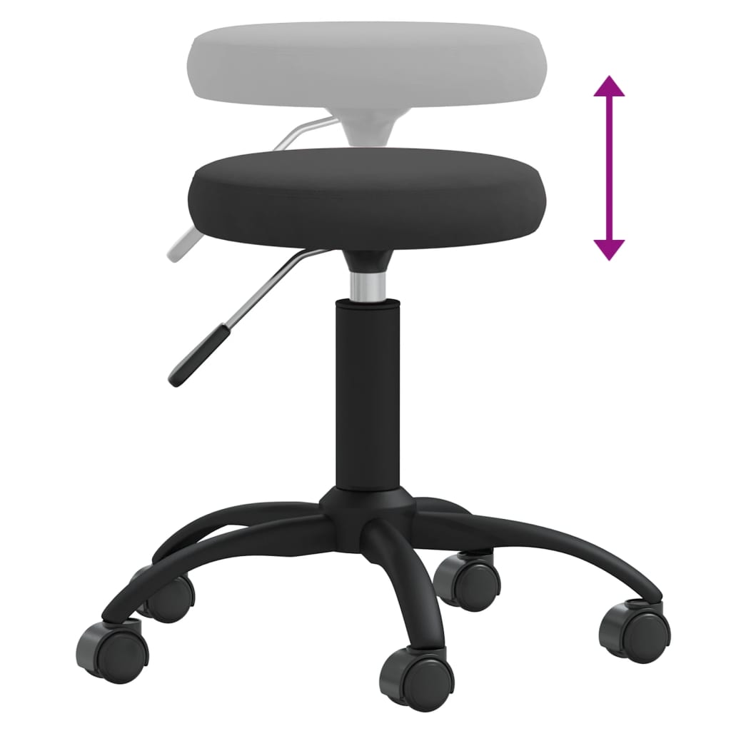 Banco de massagens veludo preto