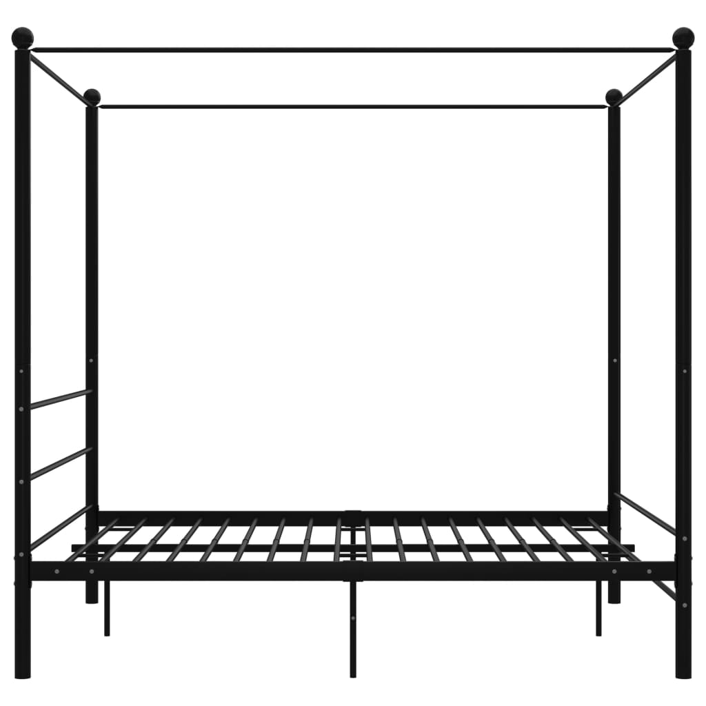 Estrutura de cama dossel 160x200 cm metal preto
