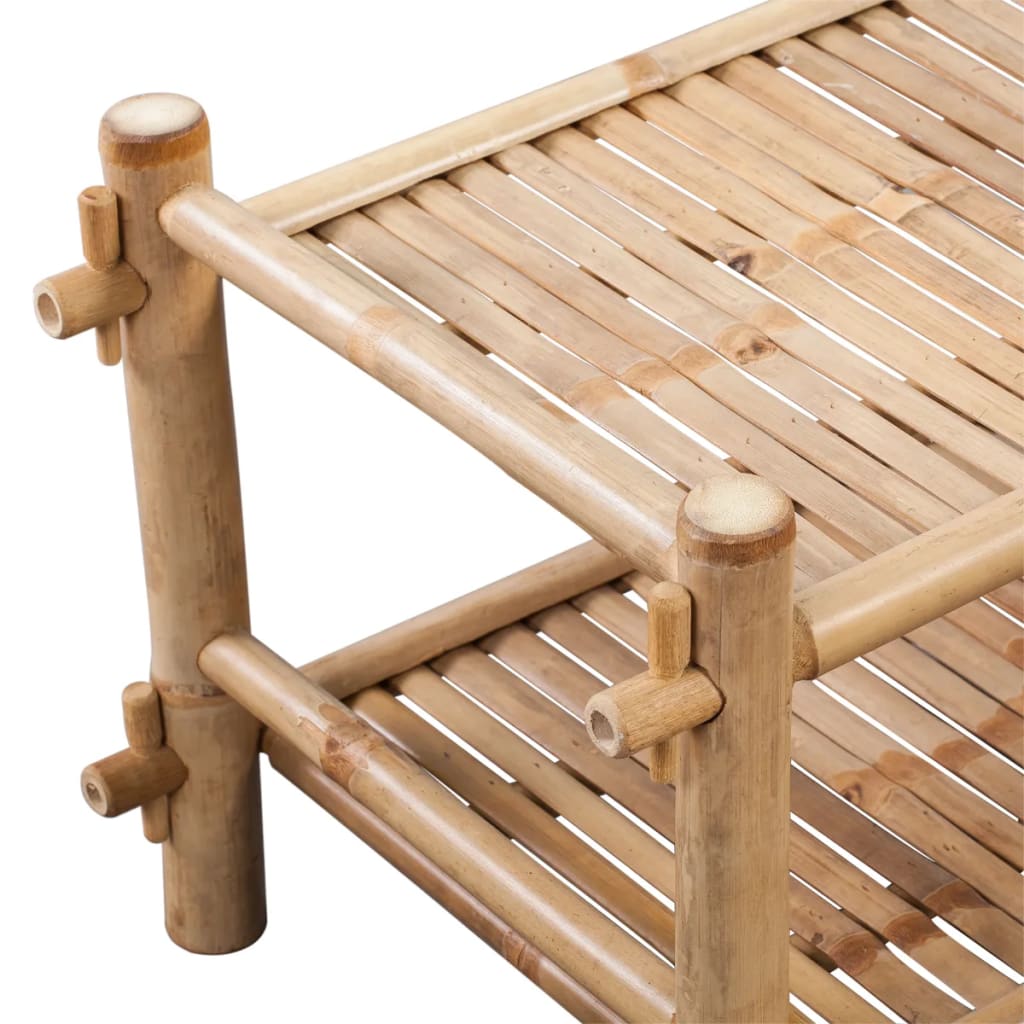 Sapateira com 2 prateleiras bambu