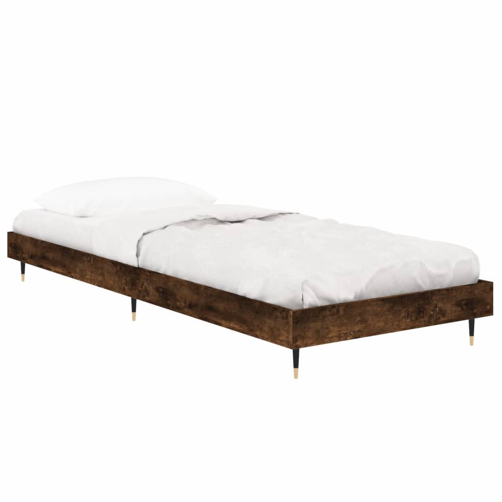 Estrutura cama s/ colchão derivados de madeira carvalho fumado