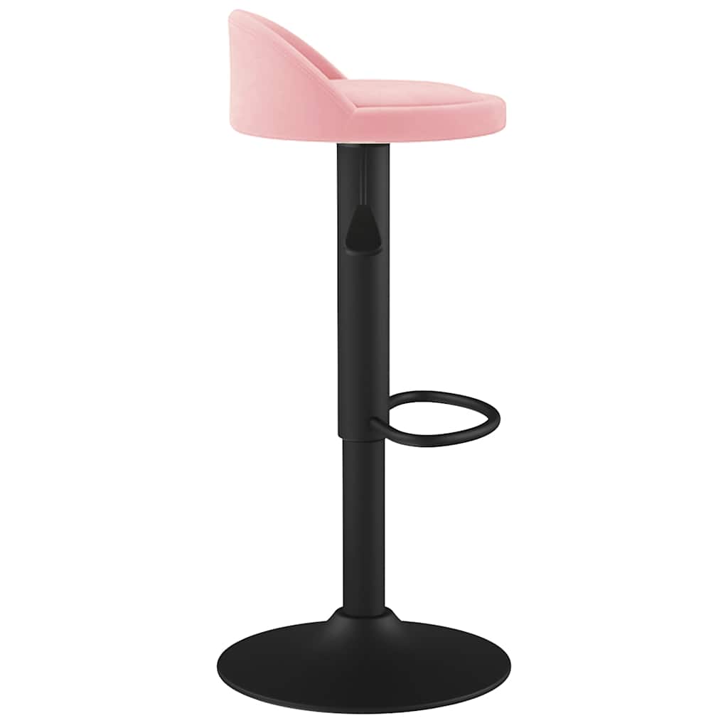 Banco de bar veludo rosa