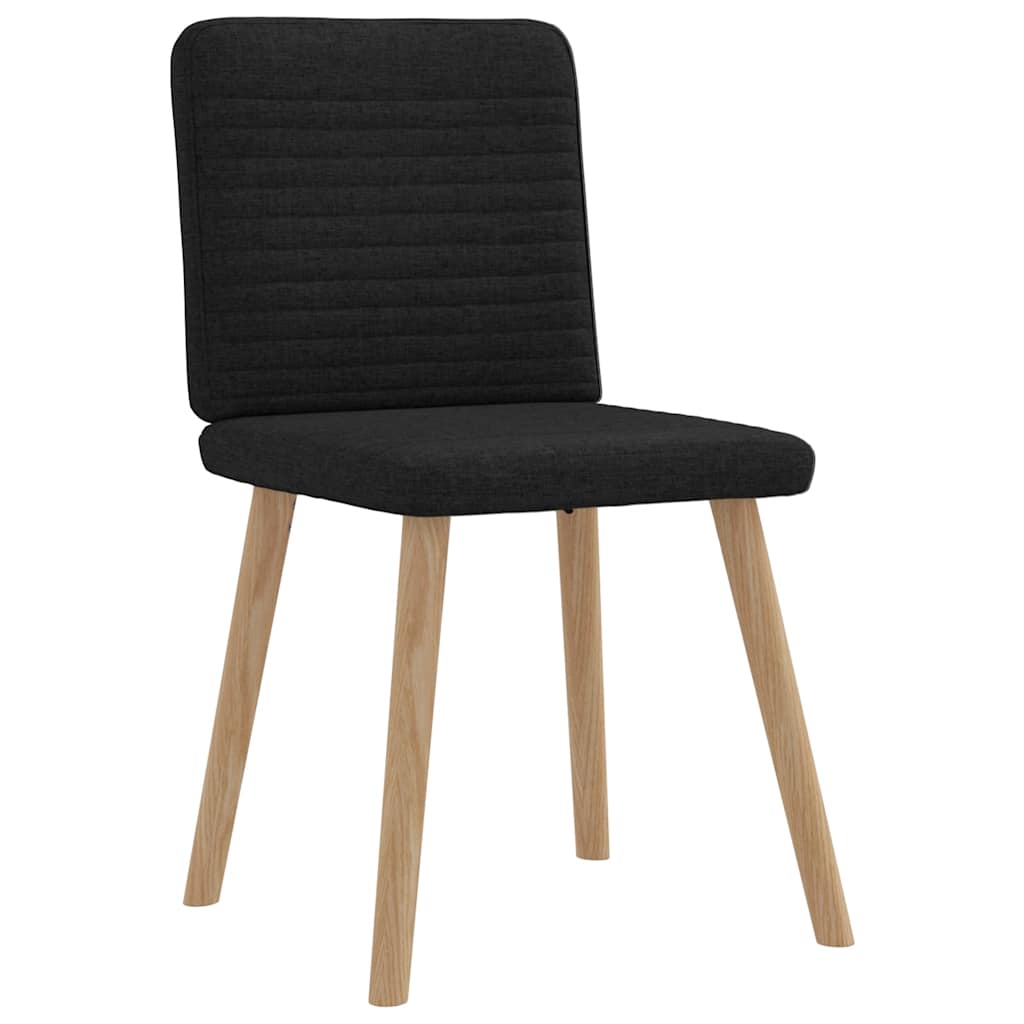 Cadeiras de jantar 4 pcs tecido preto