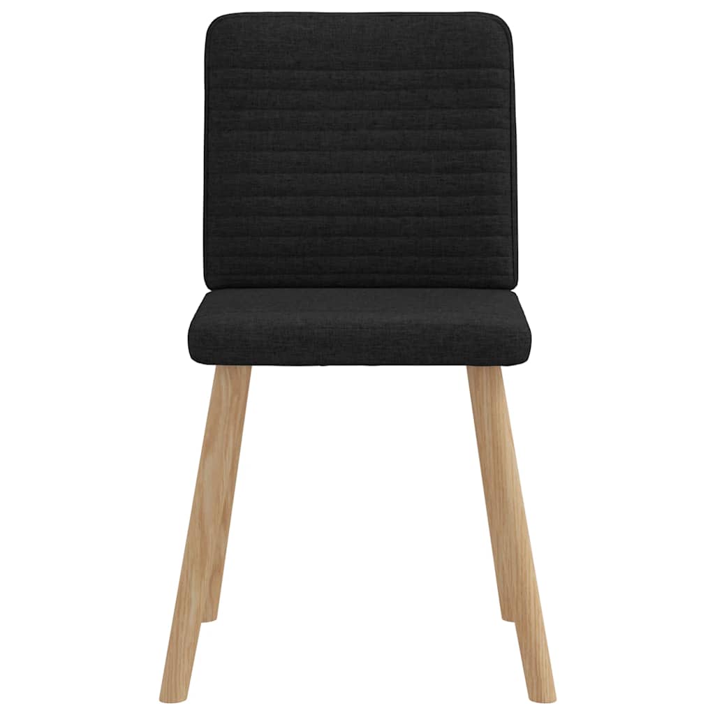 Cadeiras de jantar 4 pcs tecido preto