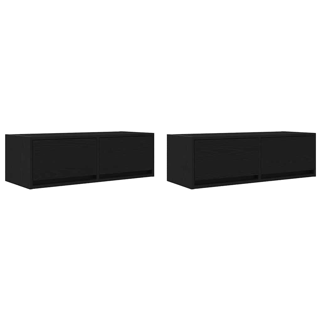 Móveis de TV 2pcs 80x31x25,5cm deriv. madeira carvalho preto