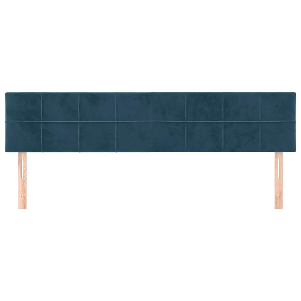 Cabeceiras azul-escuro 160x5x78/88 cm veludo