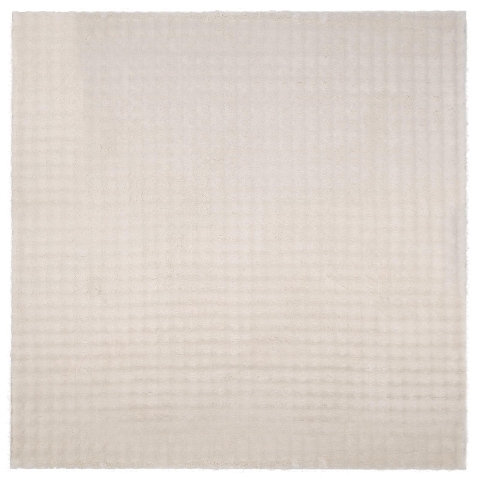 Tapetes de área quadrado sirolo bege 120 x 120 cm poliéster