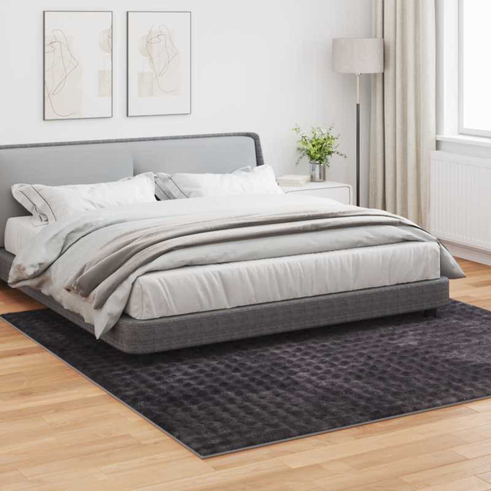 Tapetes de área quadrado sirolo bege 120 x 120 cm poliéster