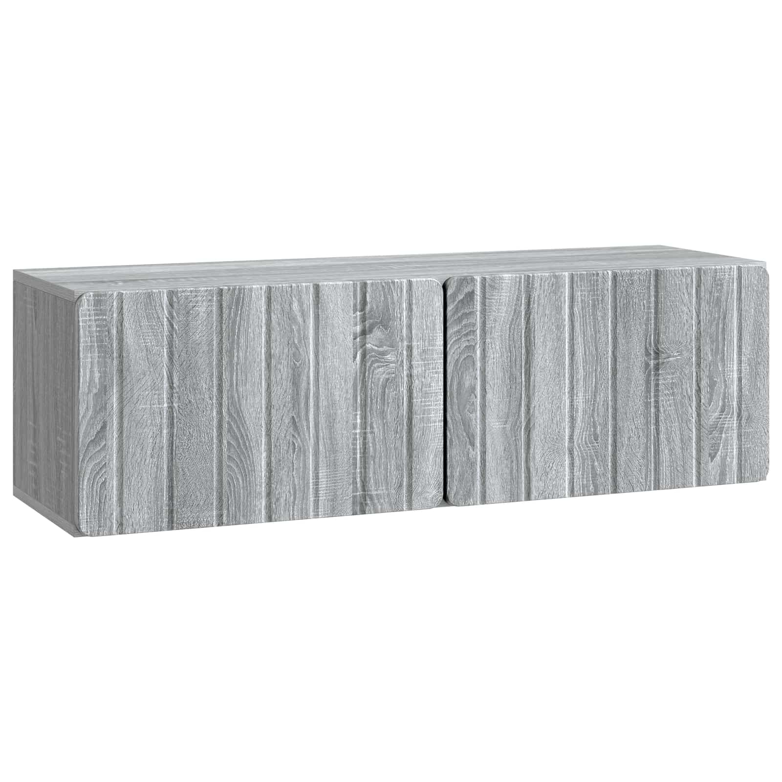 Gabinete de TV de parede 98 x 31 x 30 cm sonoma cinzento