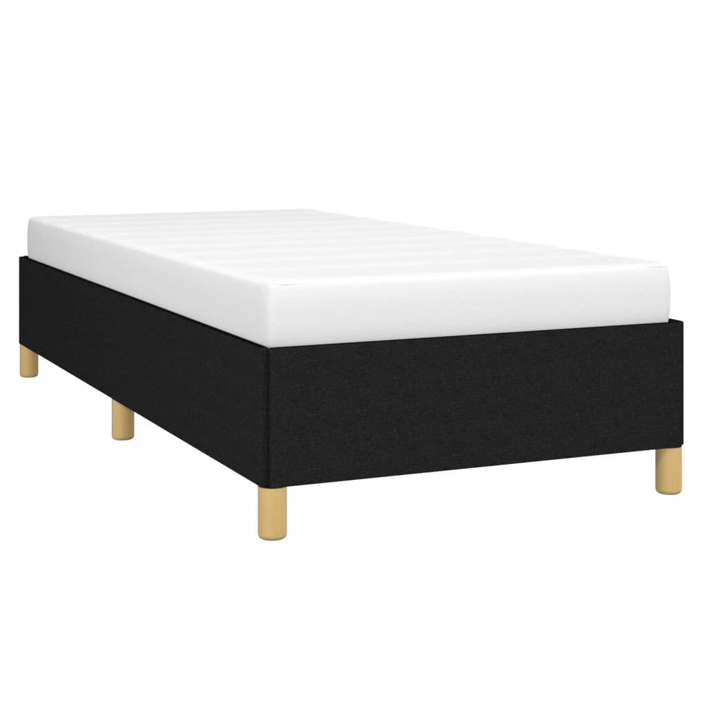 Estrutura de cama sem colchão 90x200 cm tecido preto