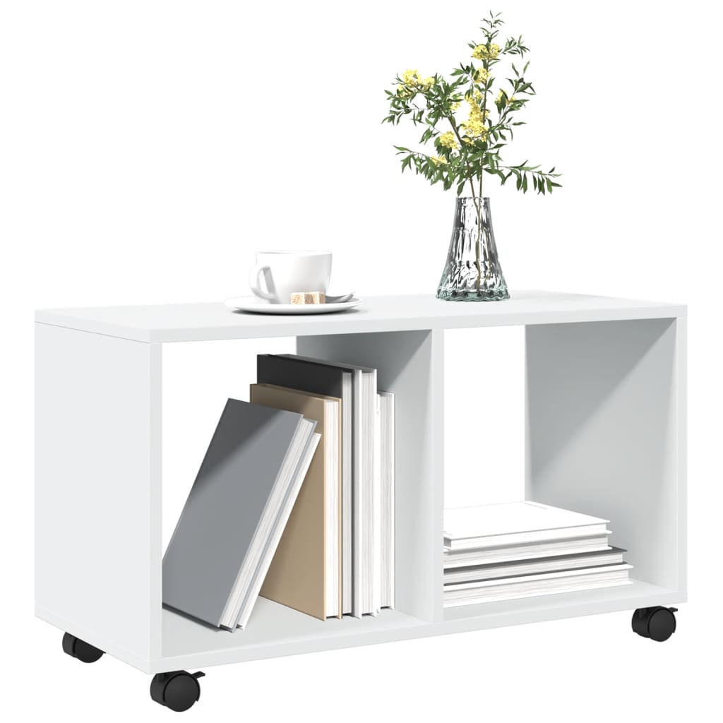 Móvel com rodas 72x33x42,5 cm derivados de madeira branco