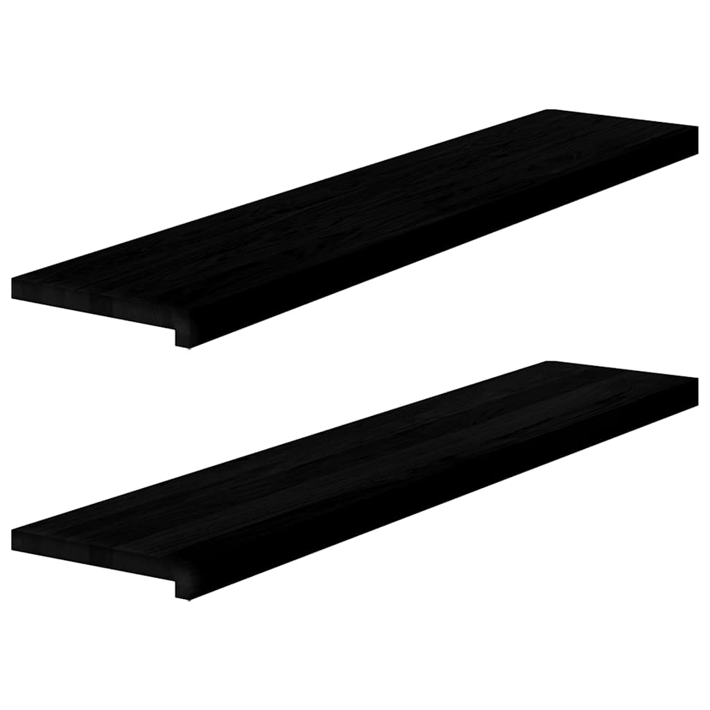Soleiras da janela 2 pcs 120x25x2 cm carvalho castanho-preto