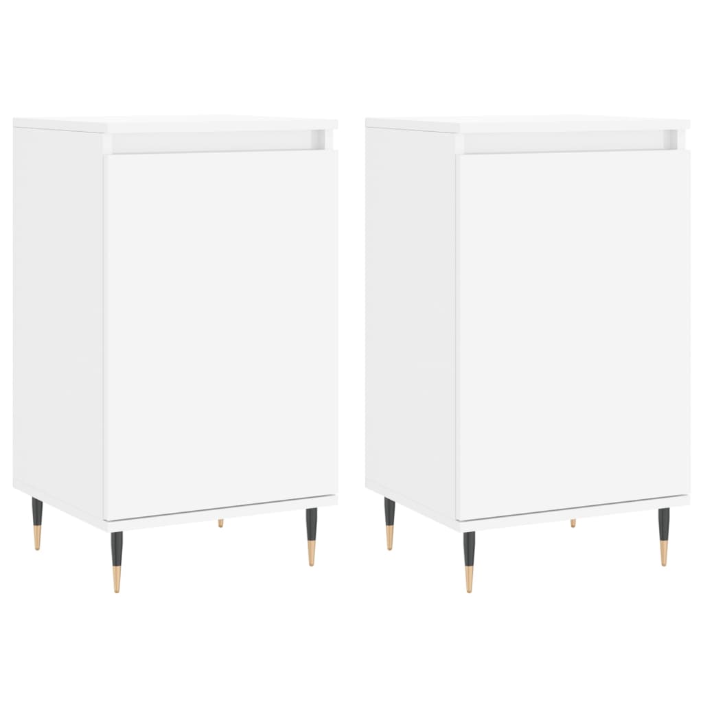 Aparadores 2 pcs 40x35x70 cm derivados de madeira branco