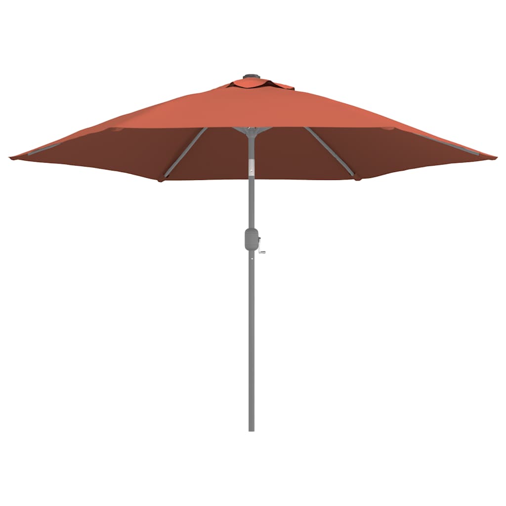 Tecido de substituição p/ guarda-sol exterior 300 cm terracota