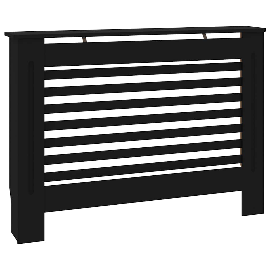 Cobertura de radiador 112x19x81,5 cm MDF preto