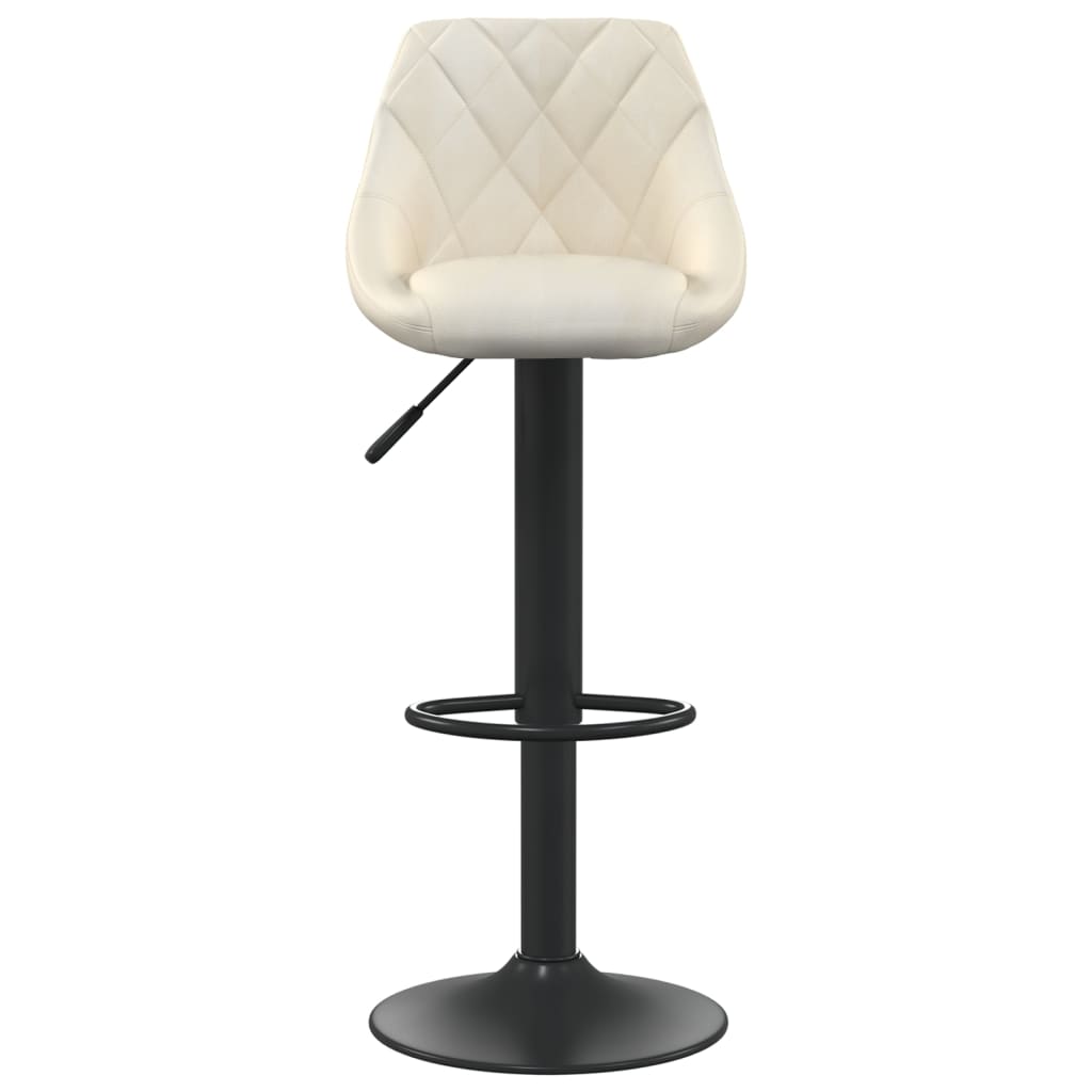 Banco de bar veludo cor creme