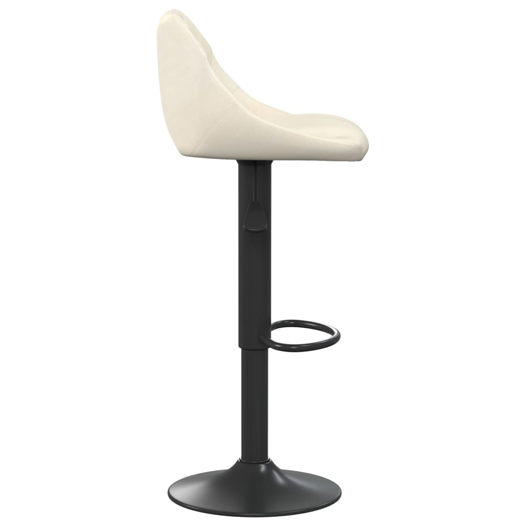 Banco de bar veludo cor creme