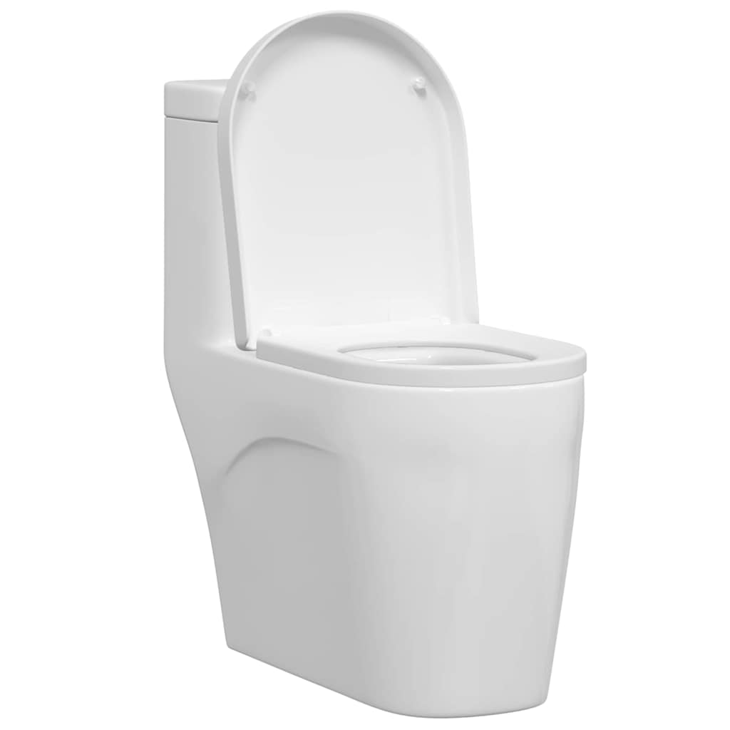 Assento de vaso sanitário ajustável branco 48 x 36,5 x 4,5 cm