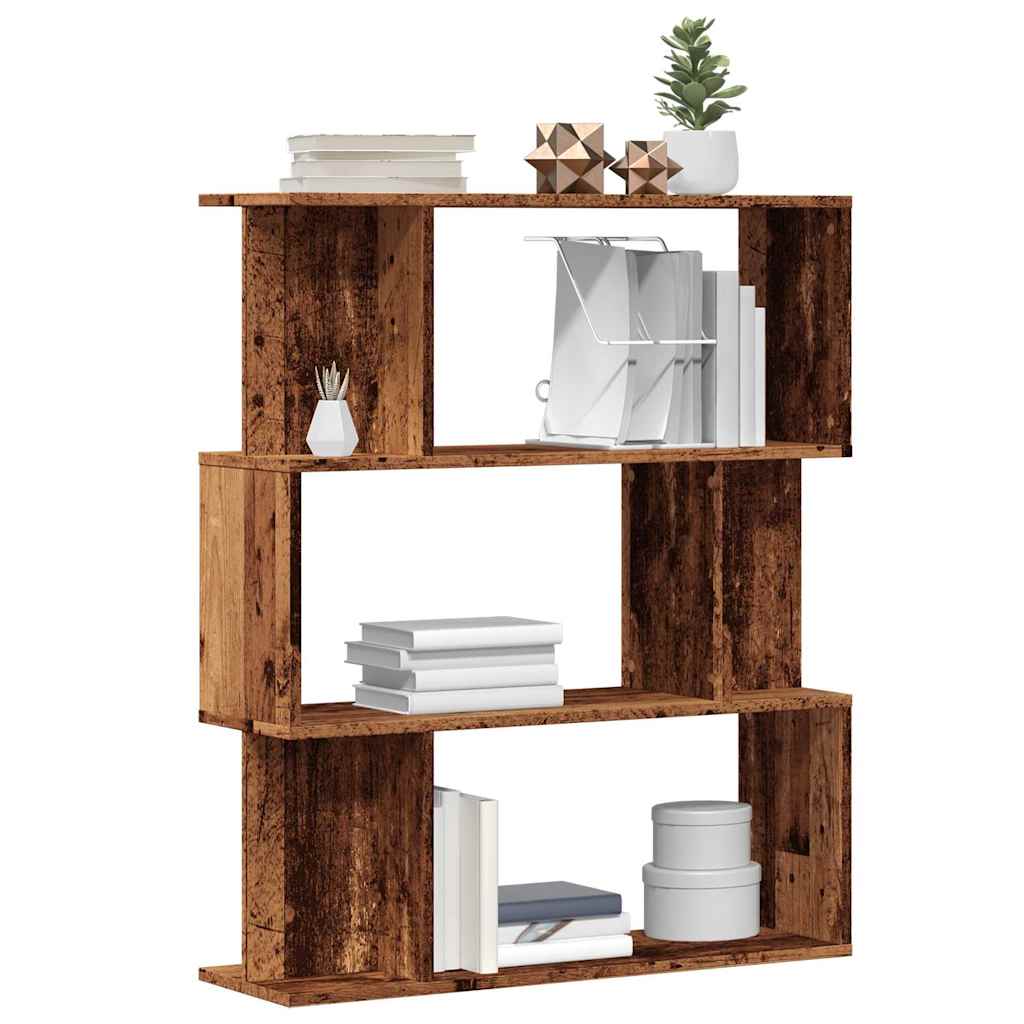Armário de livros madeira velha 80x24x96 cm madeira trabalhada