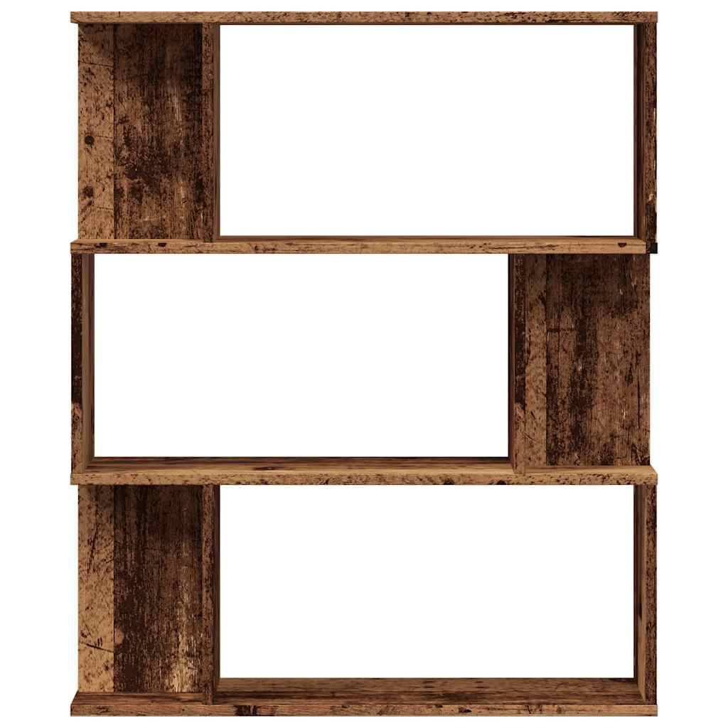Armário de livros madeira velha 80x24x96 cm madeira trabalhada