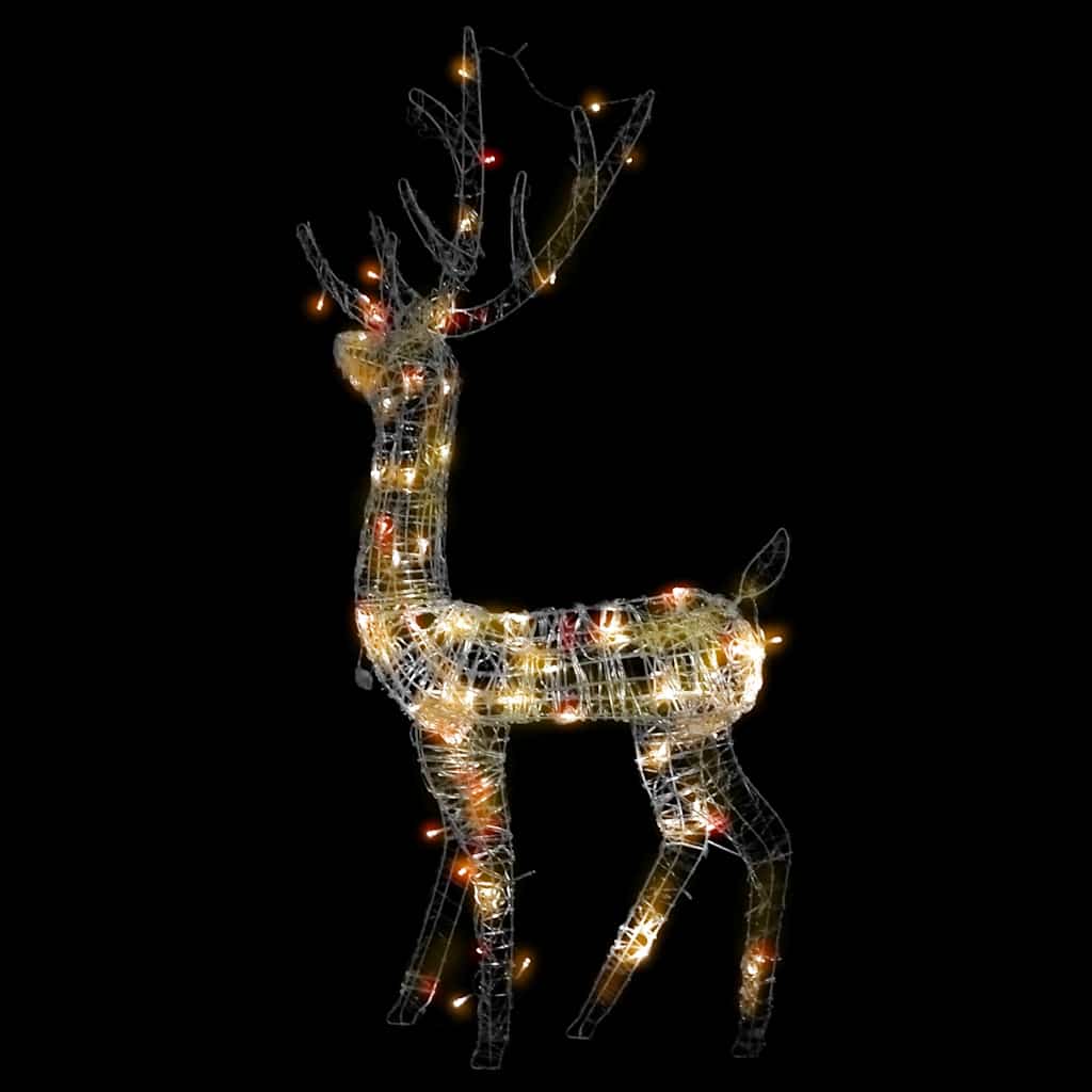 Rena decorativa de natal 140 leds 128 cm acrílico colorido