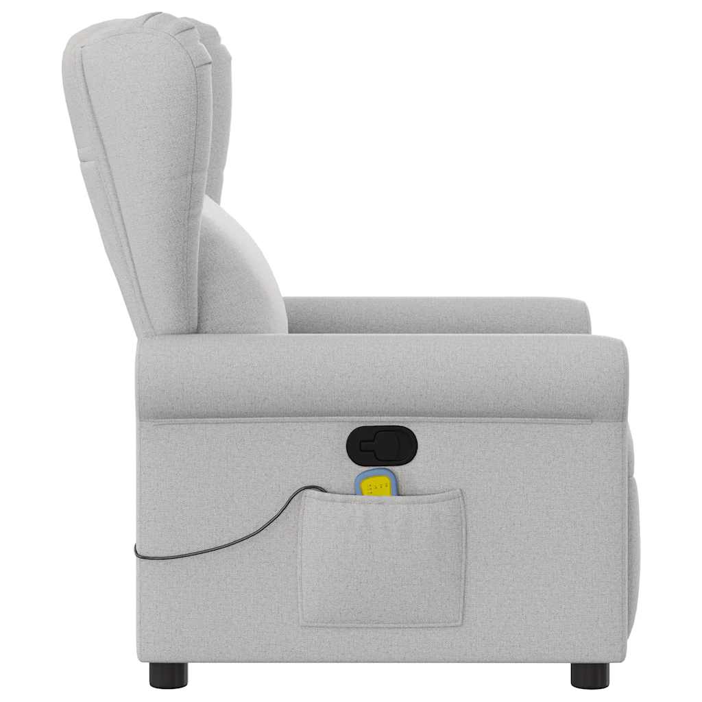 Cadeira de massagem reclinável tecido cinzento
