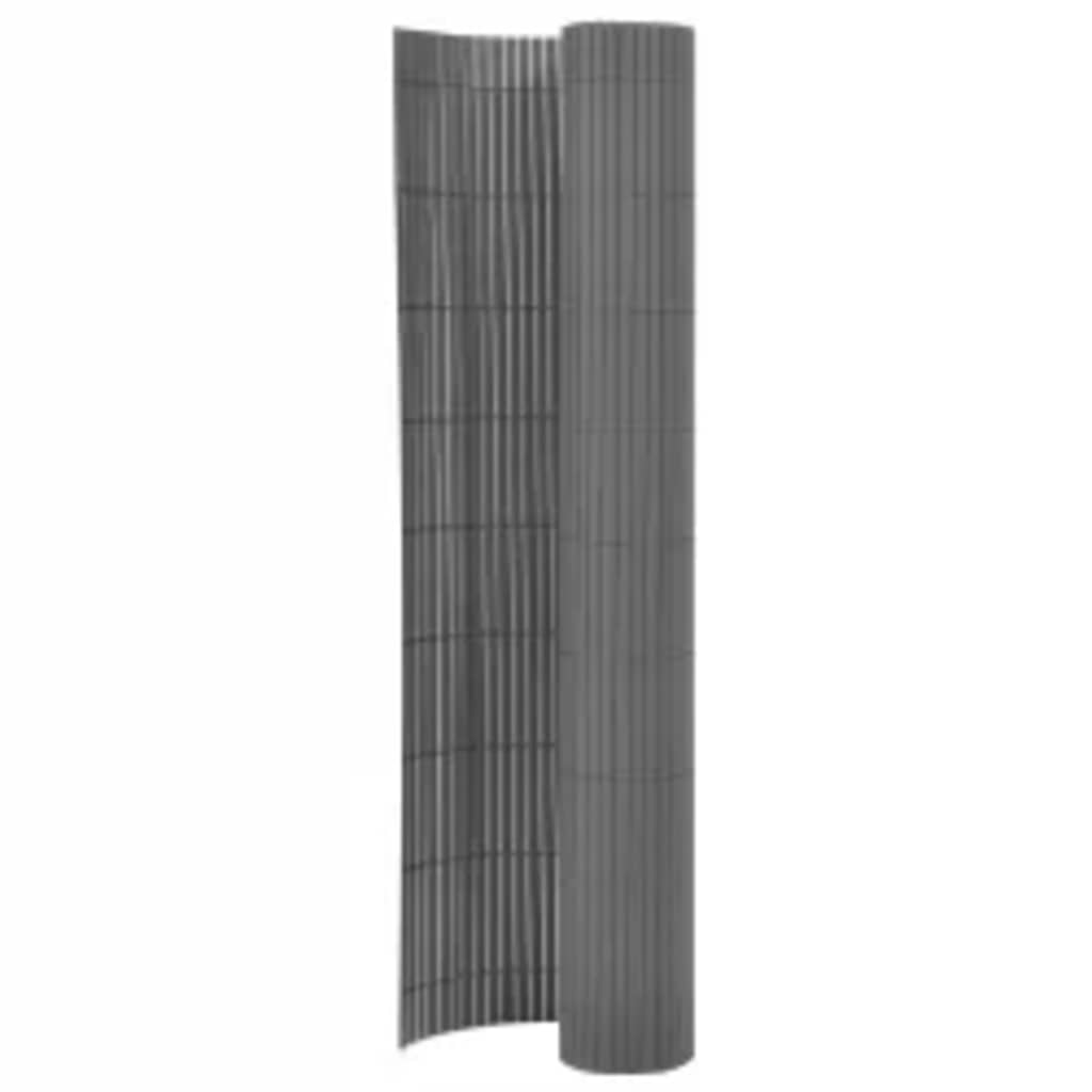 Cerca de jardim dupla face 90x400 cm cinzento