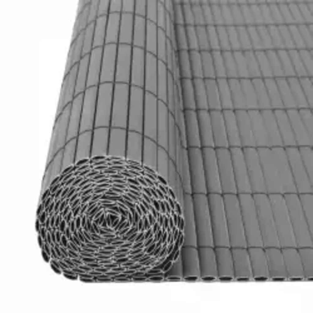 Cerca de jardim dupla face 90x400 cm cinzento