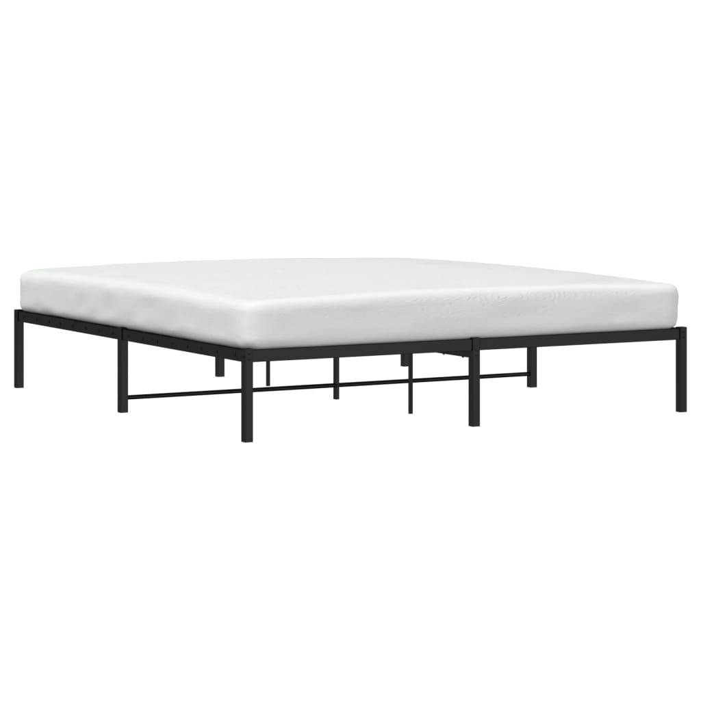 Estrutura de cama 183x213 cm metal preto