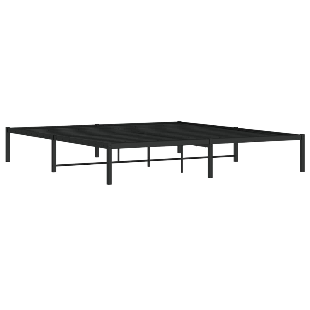 Estrutura de cama 183x213 cm metal preto