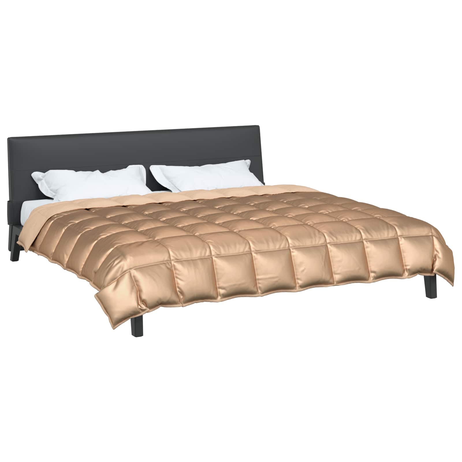 Edredom de inverno ouro 200 x 220 cm cetim e microfibra
