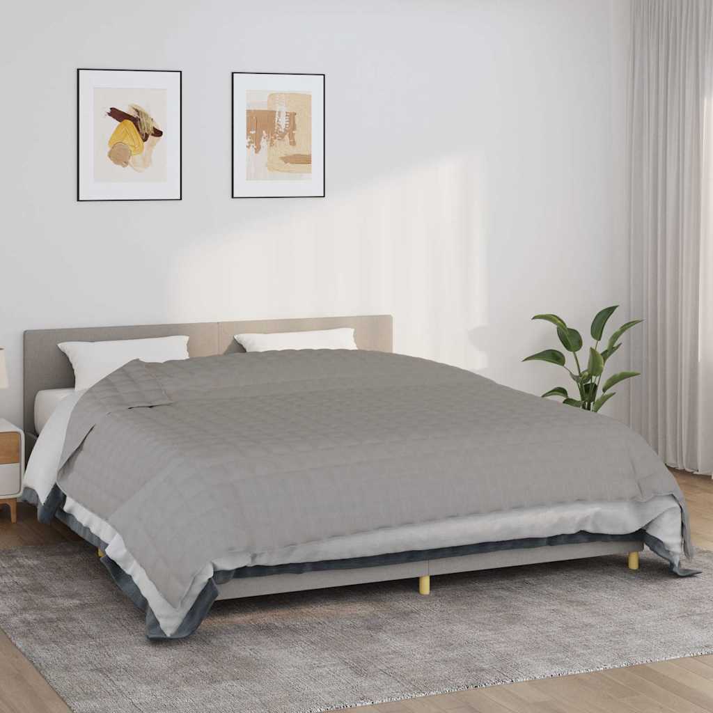 Manta pesada 11 kg 220x260 cm tecido cinzento